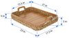 Rectangular Anson Serving Tray in Sea Grass with Solid Wood Bottom