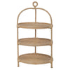 Wicker 3-Tier Serving Plate Rack and Cake Stand