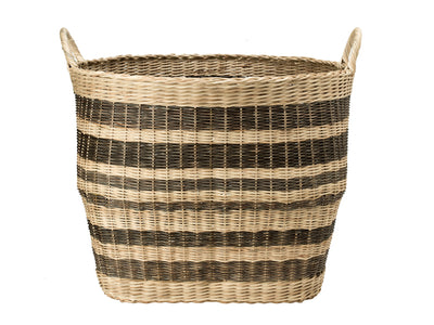 X-Large Striped Wicker Basket