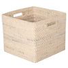 Loma Decorative Square Rattan Storage Basket with Handles