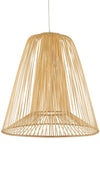 Bamboo Double Cone Pendant Lamp, Natural, Large