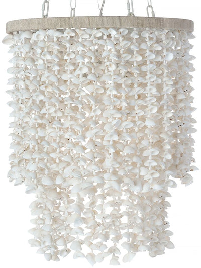 Kouboo Drum Clamrose Seashell Pendant Lamp On White Background