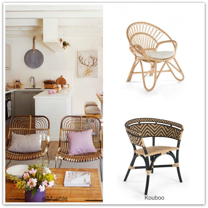 NATURAL RATTAN AND WICKER ACCENT FURNITURE ADD PIZZAZ TO YOUR HOME