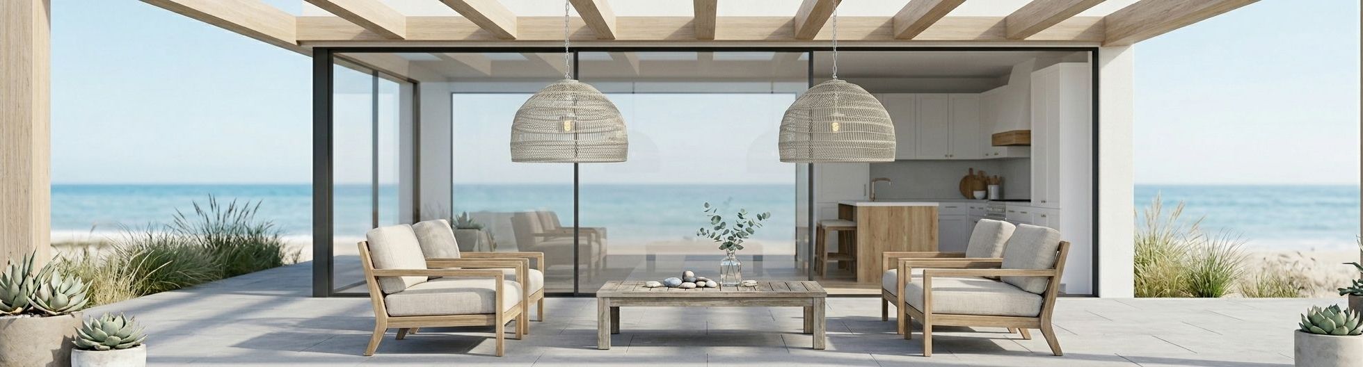 Outdoor Wicker Pendant Lights