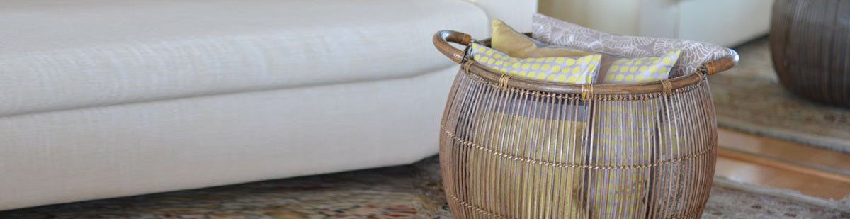 Wicker & Rattan Storage Baskets (Various Shapes & Sizes)