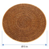 Kouboo Brown Laguna Round Rattan Placemat 