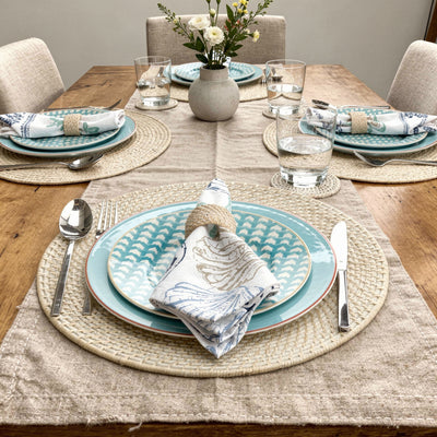 Laguna Round Rattan Placemat, Set of 2