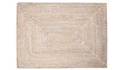 Loma Rectangular Rattan Placemat, Set of 2 Pieces