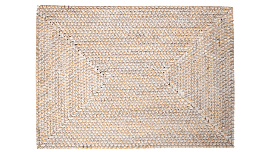 Loma Rectangular Rattan Placemat, Set of 2 Pieces