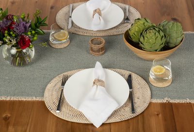 Loma Oval Rattan Placemat, Set of 2 Pieces