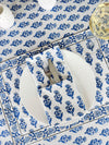 Hand Block Print Dinner Napkins, 20 inches x 20 inches, Set of 4 Pieces, Blue