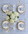 Hand Block Print Dinner Napkins, 20 inches x 20 inches, Set of 4 Pieces, Blue