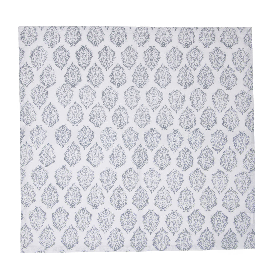 Hand Block Print Dinner Napkins, 20 inches x 20 inches, Set of 4 Pieces, Gray