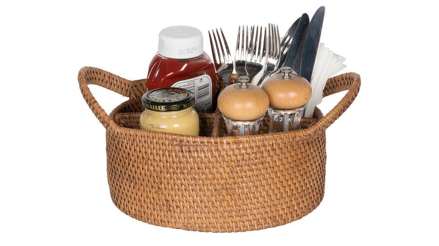 Loma Oval Rattan Utensil Caddy