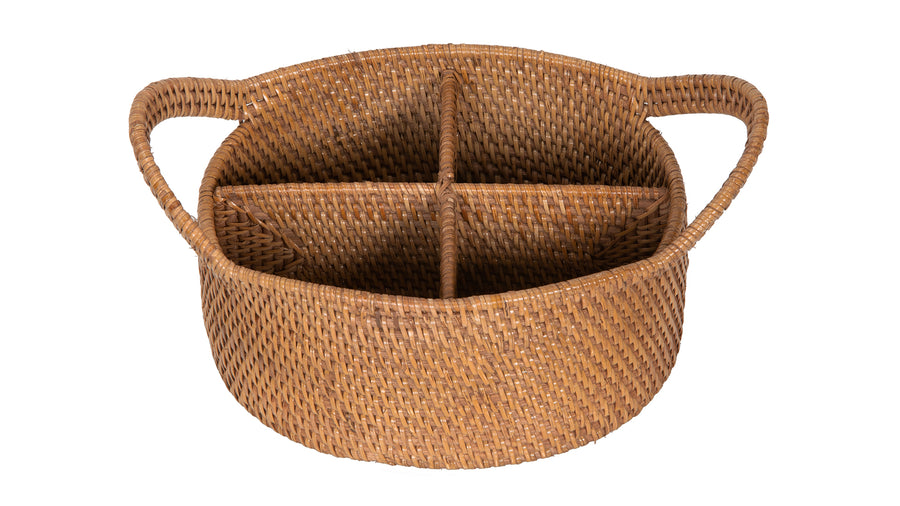 Loma Oval Rattan Utensil Caddy