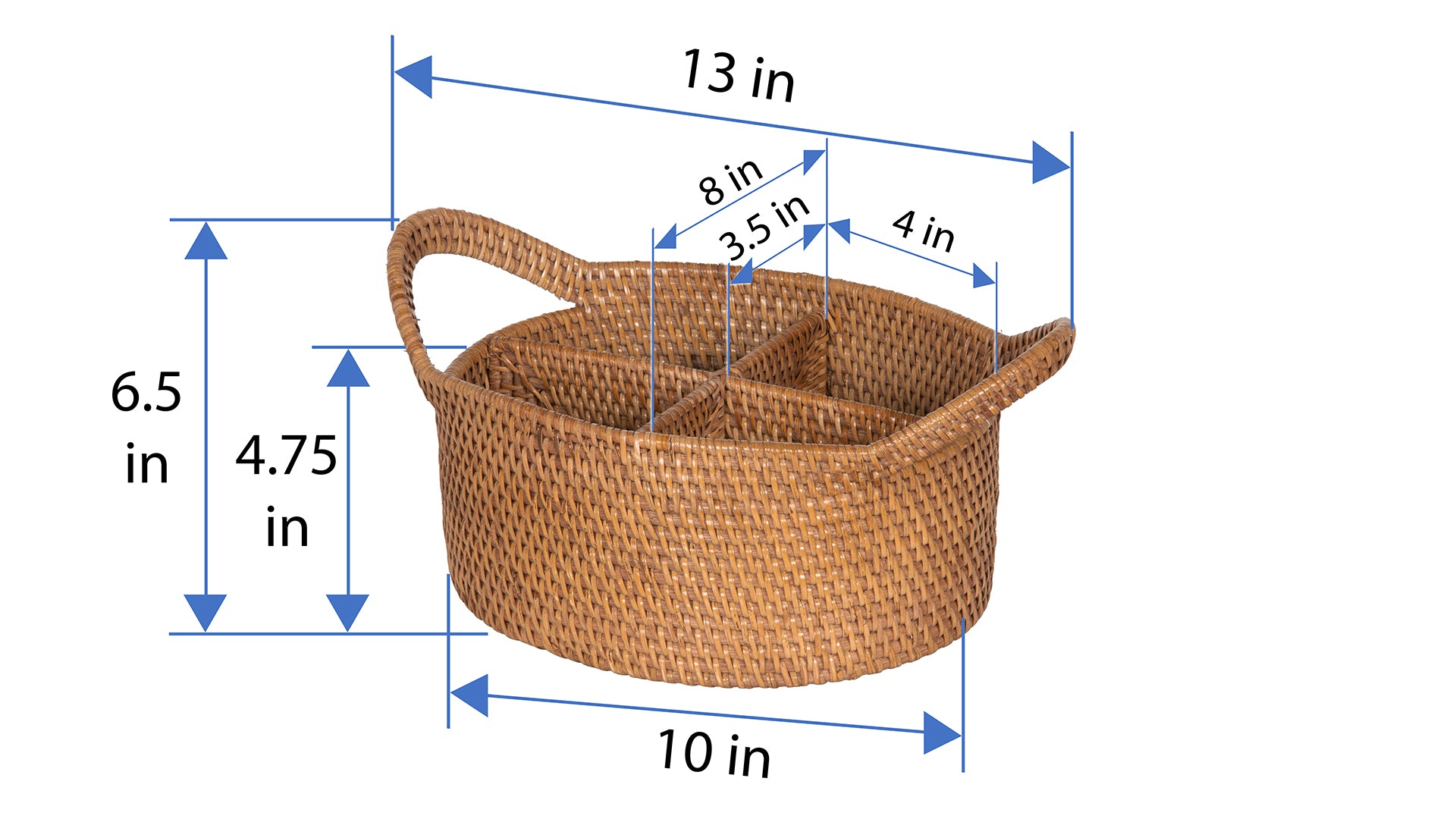 Loma Oval Rattan Utensil Caddy