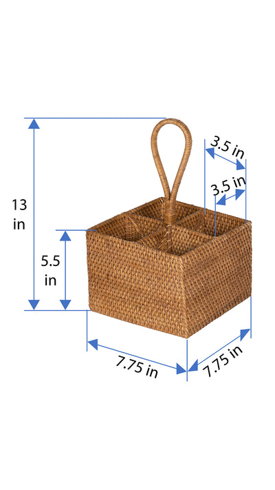 Loma Rattan Bottle Caddy