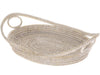 La Jolla Oval Rattan Tray with Looped Handles, Small