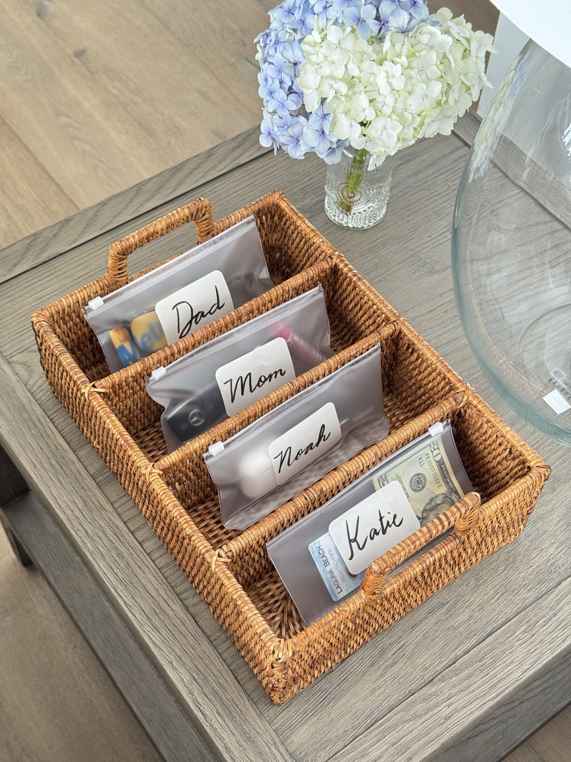 La Jolla Rattan Flatware Tray