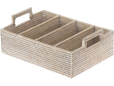 La Jolla Rattan Flatware Tray