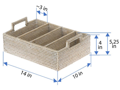 La Jolla Rattan Flatware Tray