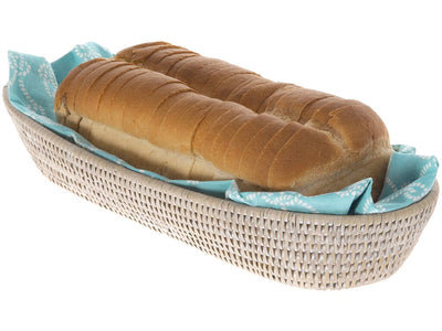 La Jolla Rattan Bread Basket, Large