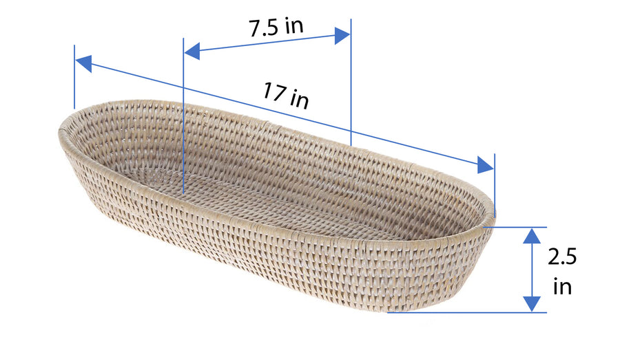 Large La Jolla Rattan Bread Basket