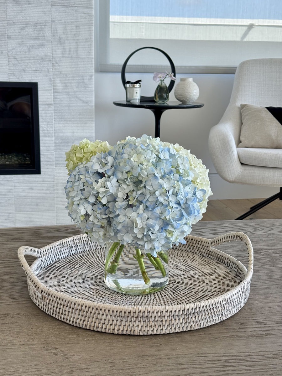 La Jolla Rattan Round Serving Tray