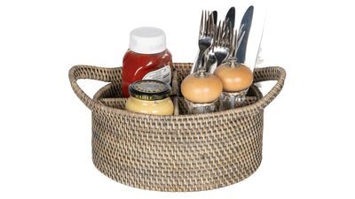 Loma Oval Rattan Utensil Caddy