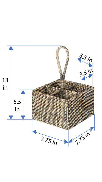 Loma Rattan Bottle Caddy