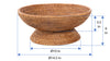 Kouboo Large La Jolla Pedestal Honey Brown Rattan Fruit Bowl 