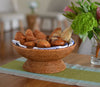 Kouboo Large La Jolla Pedestal Honey Brown Rattan Fruit Bowl 