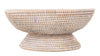 Kouboo Large La Jolla Pedestal Honey Brown Rattan Fruit Bowl 