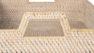 Loma Rectangular Rattan High Wall Serving Tray