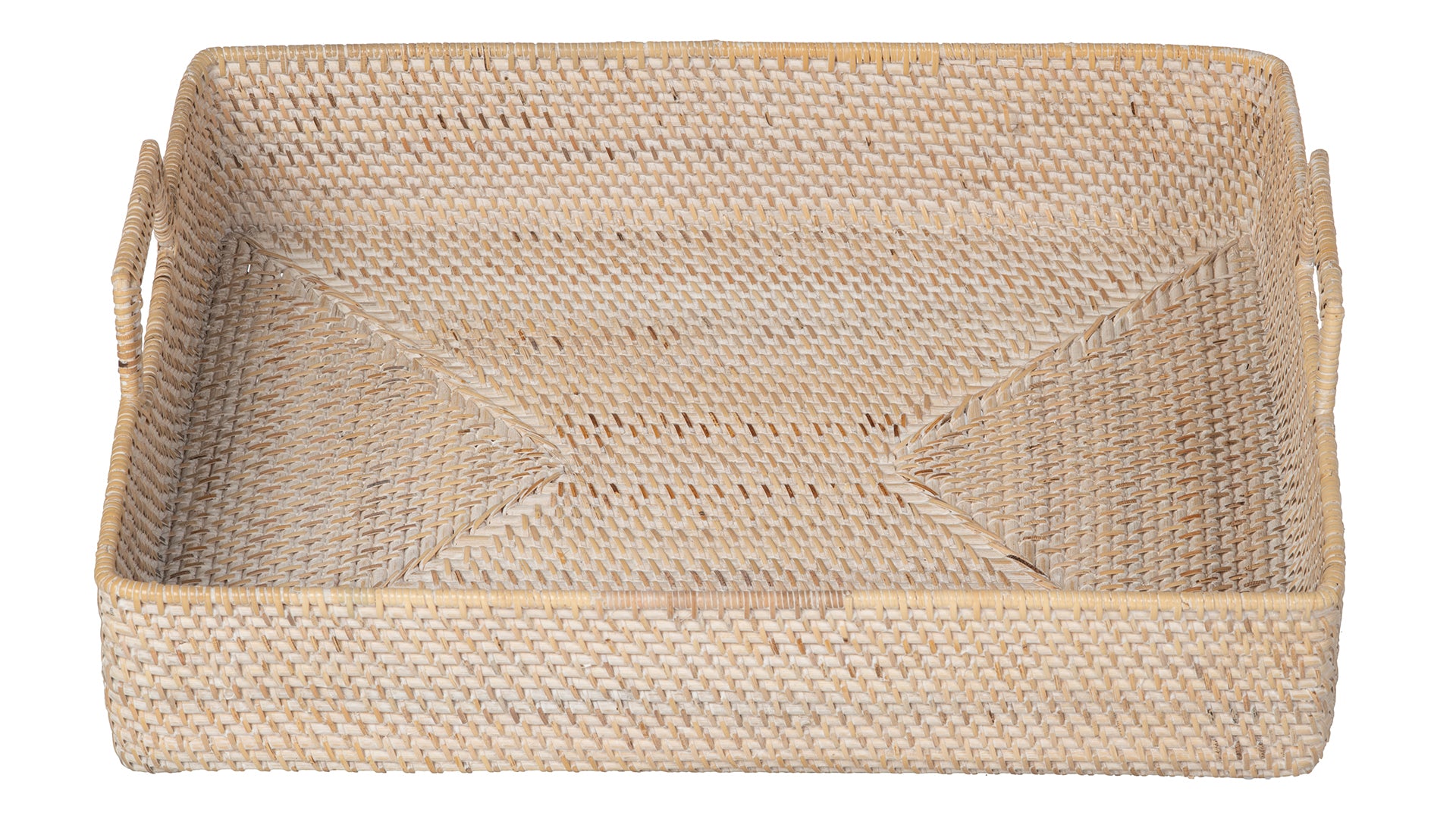 Loma Rectangular Rattan High Wall Serving Tray