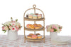 Wicker 3-Tier Serving Plate Rack and Cake Stand