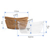 La Jolla Oblong Acrylic BBQ Beer and Softdrink Bucket in Rattan Basket, Honey-Brown
