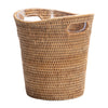 La Jolla Acrylic Champagne Bucket in Rattan Basket with with Stand, Honey-Brown