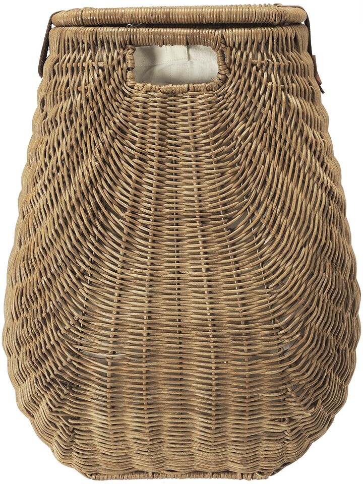 Wicker Hamper with Liner, 2 Load Capacity