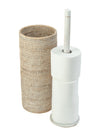 La Jolla Handwoven Rattan Toilet Roll Stand, 3 Rolls