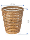 La Jolla Rattan Mesh Round Waste Basket