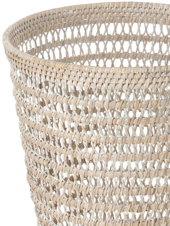 La Jolla Rattan Mesh Round Waste Basket