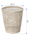 La Jolla Rattan Mesh Round Waste Basket