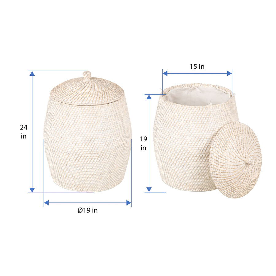 Laguna Rattan Beehive Hamper with Liner