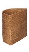 Loma Half-Moon Rattan Waste Basket