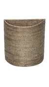 Loma Half-Moon Rattan Waste Basket