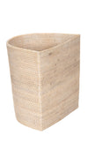 Loma Half-Moon Rattan Waste Basket