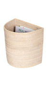 Loma Half-Moon Rattan Waste Basket