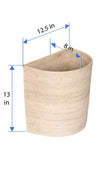 Loma Half-Moon Rattan Waste Basket