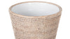 La Jolla Rattan Waste Basket with Plastic Insert